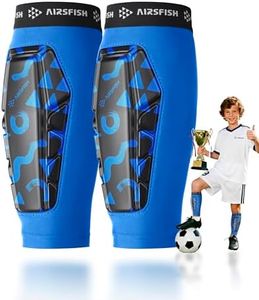 AirsFish Soccer Shin Guards Kids Youth, Ski Shin Protector for Boys Girls Men Women, Ski Shin Pads Defender, Lightweight Calf Protective Gear, Breathable Canilleras de Futbol para Niños