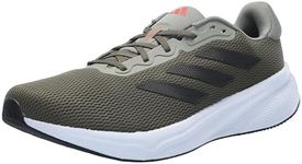 adidas Men's Response Running Sneaker, Olive Strata/Black/Bright Red, 10.5