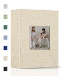 Popotop Photo Album 4x6-100 Photos Photo Books with 100 Vertical Pockets,Linen Cover Albums for Family Wedding Anniversary Baby Vacation Pictures