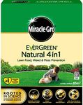 Miracle-Gro Natural 4 in1-Lawn Feed, Weed & Moss Preventor Lawn Fertiliser, 85 m2