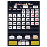 Spanish Calendar Pocket Chart Calendar and Weather Pocket Chart with 142 Spanish Flash Cards - Weather Calendar for Classroom Teaching,Homeschooling (Black)