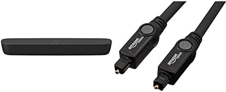 Panasonic SC-HTB200EGK Soundbar 80W Bluetooth, Design Ultra Compatto, Surround 2 Ch, HDMI Arc, Input Ottico, Nero & Amazon Basics Cavo audio ottico digitale Toslink, 1,83 m
