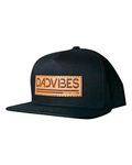 Dad Vibes Leather Patch Classic Snapback Hat (Black)