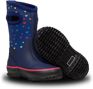 Lone Cone Insulating All Weather MudBoots for Toddlers and Kids - Warm Neoprene Boots for Snow, Rain, and Muck - Scattered Hearts, 10 Toddler