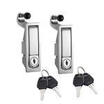 WJSKDQ 2PCS Compression Latch Lock Trigger Latch Lock Zinc Alloy Adjustable Lever Hand Operated Compression Latch Flush Silvers