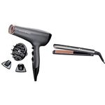 Remington Keratin Protect Ionic Hair Dryer, Infused with Keratin and Almond Oil with Keratin Protect Intelligent Ceramic Hair Straighteners