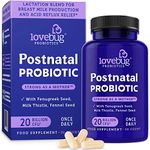 LoveBug Probiotics Postnatal Probiotic, 30 Capsules – 20 Billion CFU – Lactation Blend with Fenugreek, Milk Thistle, Fennel – Vegan, Non-GMO