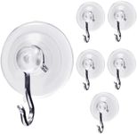 Holiday Joy® - WORLD'S STRONGEST All Purpose 1-3/4-Inch Suction Cups with Hooks - Made in USA (Medium - 6 Pack)