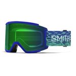 SMITH Squad XL Goggles with ChromaPop Lens – Performance Snowsports Goggles with Replaceable Lens for Skiing & Snowboarding – for Men & Women – Lapis Brain Waves + Everyday Green Mirror Lens