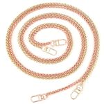 Tmtains 2Pcs Gold Purse Chain Strap Crossbody Bag Chain Strap Replacement 47 Inches Rose Gold Handbags Chains with Metal Buckles Purse Accessories Bulk Lantern Shoulder Bag Charms for Purse Supplies