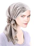 Bella Scarf Chemo Hat Turban Head Scarves Pre-Tied Headwear Bandana Tichel for Cancer - Beige -