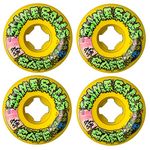 SANTA CRUZ Slime Balls Double Take Cafe Vomit Mini 95a Skateboard Wheels, Yellow/Black, 53mm