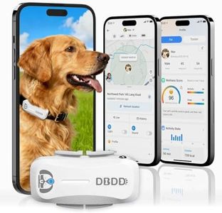 Next-Gen GPS Dog Tracker + 36-Month Plan | Real-Time Location & Escape Alerts | Health Monitoring | Waterproof | iOS & Android Compatible | for Dogs 35lbs+ (White)