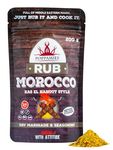 Poppamies Ras El Hanout Morocco BBQ Rub - 100% Natural BBQ Seasoning - Authentic Moroccan Spice Mix - Perfect for grilled food Kebabs Chicken Vegetables Meatballs - Shashlik - Large Pack (200g)