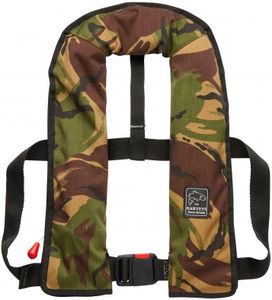 Harveys 'Stalker' Automatic Camo Pattern Gas Fishing Lifejacket