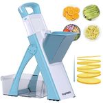 Upgrade Safe Mandoline Slicer, Bigger Entrance SupMaKin Vegetable Potato Slicer Chopper, Adjustable Thickness Multi Mandolin, Julienne + Dicer Kitchen Must Haves