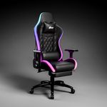 Green Soul Ghost RGB | Premium Gaming Chair | Premium PU Leatherette Upholstery with Diamond Stitching | 4D Armrest, Legrest | 180° Recline (RGB-Black) | Installation Provided