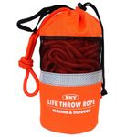 Beiruoyu Throw Bag for Water Rescue with 98ft Reflective Throwable Floatable Rope, Floating Throwing Line for Kayaking, Whitewater Boating, Rafting, Ice Fishing, Swimming