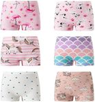 Barara King Girls Undies Cotton Panties Little Soft Underwear Boyshort boxer briefs (Pack of 6) Size 5