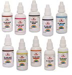 foodfrillz Gel Food Colours, Set of 10, 20 ml each (Red velvet, Apple Green, Lemon Yellow, Pink, Blue, Black, Brown, White, Orange, Purple) Finest colour for Cake,cookies,Ice Creams,Sweets