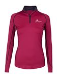 LeMieux My Base Layer in Mulberry with Thermal Regulating Fabric, Flat Lock Stitching Soft Seams & 360 Degree Stretch - UK 10