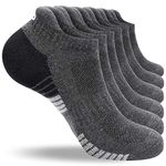 coskefy Running Socks Thick Cushion Ankle Socks Trainer Socks for Men Women Cotton Sports Socks (6 Pairs)