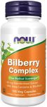 NOW Foods Supplements, Bilberry (Vaccinium myrtillus)Complex 80 mg with Beta-Carotene & Riboflavin, 100 Veg Capsules