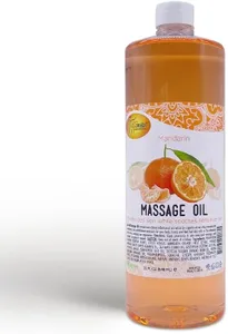 SPA REDI - Massage Oil, Mandarin, 32 Oz - Professional Full Body Massage Therapy, Manicure, Pedicure - Relax Sore Muscles and Repair Dry Skin, Enhanced with High Absorption Oils and Vitamin E