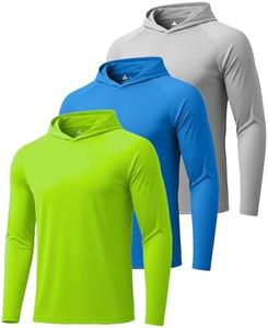 ZITY 3 Pack Long Sleeve Shirts for Men Mens UV SPF Hoodie Shirt UPF 50+ Sun Protection Long Sleeve T-Shirts Rash Guard for Men