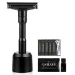 QSHAVE Adjustable Double Edge Safety Shaving Razor Deluxe Set