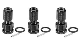 AASONS 1/2 Inch Square Drive To 1/4 Inch Hex Female Socket Adapter Quick Release Chuck Converter Drill Chucks Adaptor Conversion For Impact And Ratchet Wrench SD With Ring & Rod included (Pack Of 3)