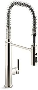 Kohler 24982-SN Purist Kitchen Sink Faucet, Vibrant Polished Nickel