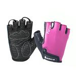 BURNLAB Flex Gym Gloves for Men and Women - Ideal for Weightlifting, Cycling, Crossfit, Offers Good Grip and Soft Padding (Force Pink, Small)