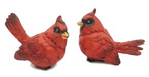 FICITI G105394 Cardinal Figurine Birds Decoration - Set of 2-4 Inches High