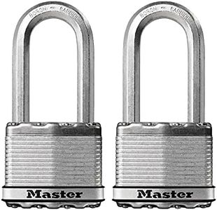 Master Lock M5XKADCCSEN Magnum Laminated Padlock 2 Wide Steel 3/8 Diameter, 1-inch Shackle Clearance, M5XTLHCCSEN