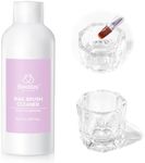 Beetles Nail Art Brushes Cleaner and Conditioner 85ml/2.87 Fl.Oz Nail Brush Restorer Quick Clean Break in Manicure Brush of Gel Polish, Nails Extension Gel, Dip Powder, Acrylic Builder DIY and Salon