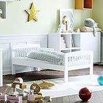 Junior Vida Scorpio Wooden Bed Toddler Solid Pine Wood Children Kids Junior Bed Frame White