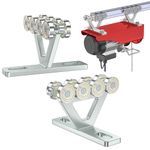 SKTREX 8 Wheel Hoist Trolley with Rollers - Strut Trolley Assembly for Electric Hoist - Fits 1-5/8" Wide and Taller Strut Channel - High Strength and Silent Operation