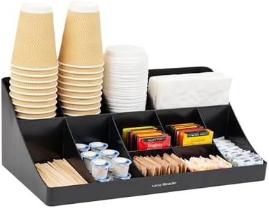 Mind Reader ' Pioneer' Breakroom Organizer 11 Compartment Condiment Holder, Black