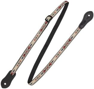 Levy's Leathers 1/2" Jacquard Weave Mandolin/Ukulele Strap with Dual Leather Strap Pin Ends, Adjustable to 50" (MJ19UKE-003)