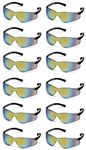Pyramex Ztek Safety Glasses Gold Mirror Lens S2590S (12 Pair Pack)