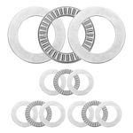 uxcell 4 Sets NTA1625+2TRA Thrust Needle Roller Bearings with Washers, 1 x 1-9/16 x 5/64 Inch Chrome Steel Needles Roller Bearing, P5 (ABEC 5)