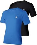 Roadbox Compression Shirt Short Sleeve - 2 Pack Boys Girls Youth Kids Compression Undershirt Athletic Sports T-Shirt for Football Baseball Basketball