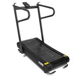 GLOBAL RELAX® | KEIZAN CURVED Manual treadmill | Compact I No electricity | LED control panel | Walking/Running performance | Surface 47x15 inc.