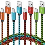 Teyssor Micro USB Cable 10FT 4-Pack Long Android Charger Cable Nylon Braided Cell Phone Charger Fast Charging Cord Compatible with Samsung Galaxy S6 S7 Edge J7,LG,HTC,Motorola,Sony,Xbox,Red