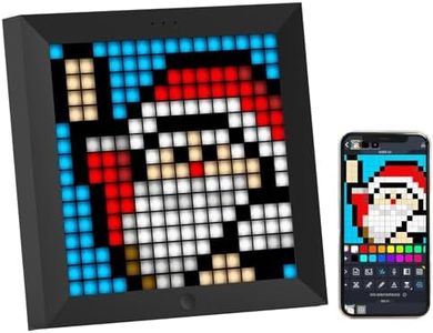 Divoom Pixoo -- Pixel Art Digital Picture Frame with 16x16 LED Display APP Control - Cool Animation Frame Wall/Desk Mount for Gaming Room & Bedside Table -Black