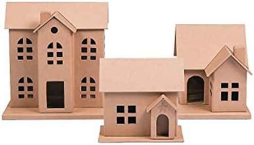 DIY Cardboard House Assortment, Set of 3 - Christmas, Halloween and Craft Kits