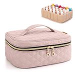 Yarwo Essential Oil Storage Bag for 24 Bottles(5-30ml), Travel Organizer Case for Essential Oil and Accessories, Dusty Rose (Bag Only, Patented Design)