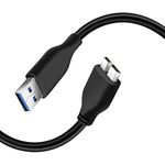 Storite 45 Cm USB 3.0 Cable A to Micro B high Speed Upto 4.8 Gbps Data Transfer Cable for Portable External Hard Drive - Black