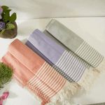 Beetroots Eco-Friendly Ultra Soft Bamboo Turkish Bath Towels, Experience Spa-Quality Luxury at Home, Elevate Your Bathing Ritual with These Exquisite Essentials - (Pack of 3)